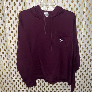 Victoria’s Secret PINK lightweight hoodie burgundy size M